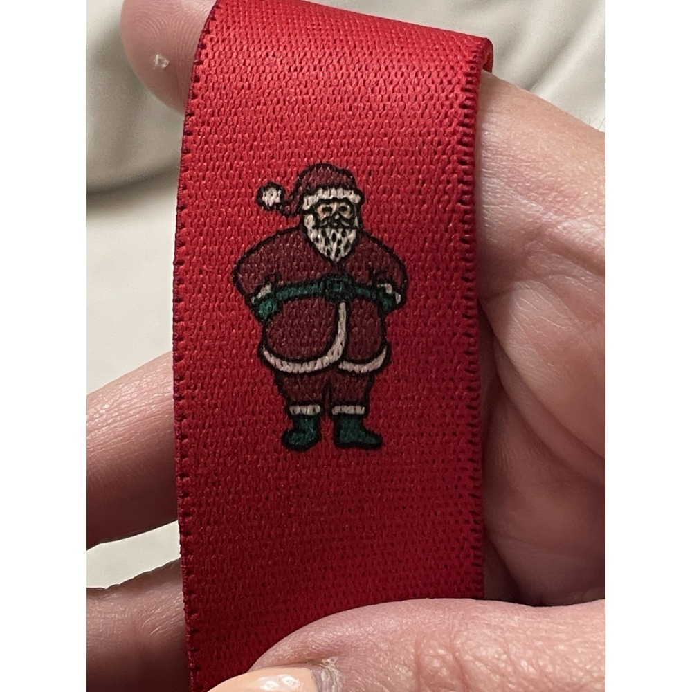 Santa Claus Vintage Christmas Suspenders Mens One Size Adjustable Metal‎ Clips